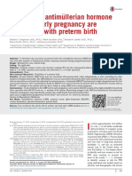 Changes in Antimullerian Hormone