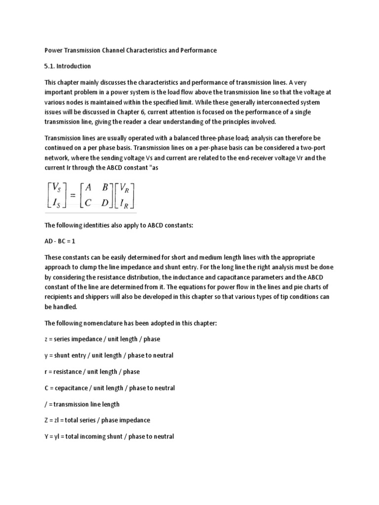 Transmission Line Performance Analysis | PDF | Electric Power ...