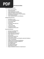 Cloud Computing Introduction: Developing Solutions For Microsoft Azure Syllabus