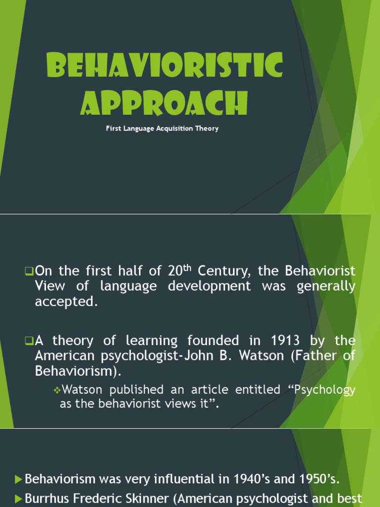 Behaviorism in Language Acquisition Theory | PDF | Behaviorism ...