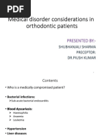 Medical Disorder Considerations in Orthodontic Patients N