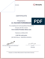 Certificate: Dr. Yuliyanti Purnamasari