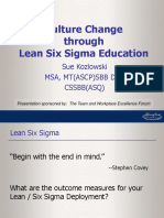 Culture Change through Lean Six Sigma Education