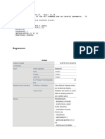 Regression analysis of dataset variables