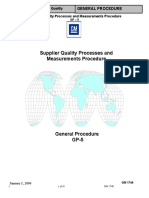 Supplier Quality Processes and Measurements Procedure