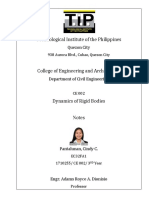 TIP CE002 Dynamics of Rigid Bodies Notes