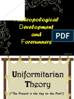 Anthropological Development and Forerunners