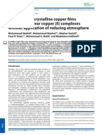 Deposition of Crystalline Copper Films