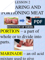 Lesson 2: Preparing and Portioning Meat