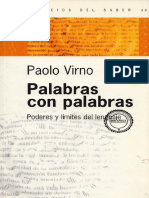 Paolo Virno - Palabras Con Palabras PDF
