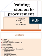 E-procurement training on tender creation