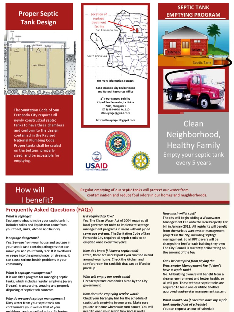 Septic Tank Guidelines for San Fernando | PDF | Septic Tank | Sanitation