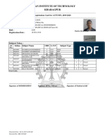 Registration Card Sem5