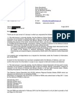 SOAS Ministry of Defence Trainings FOI Documents