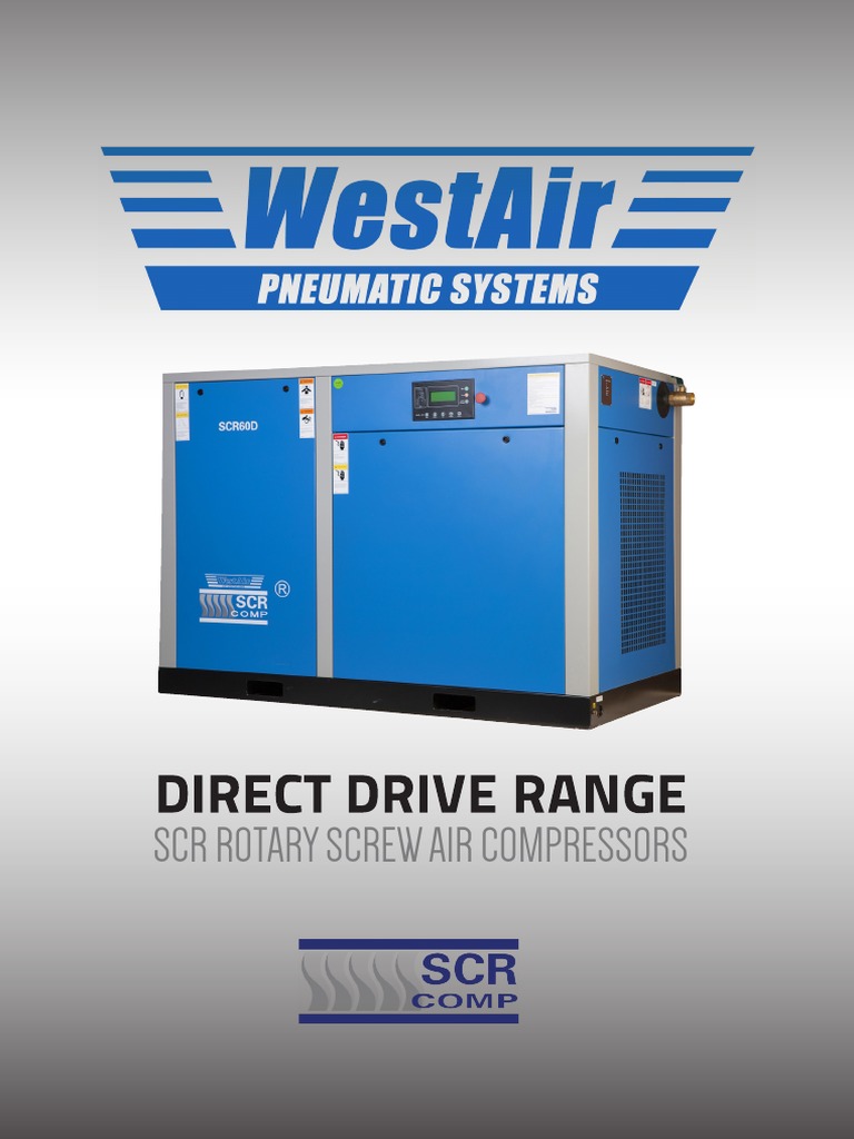 SCR Direct Drive Air Compressors Overview | PDF | Valve | Belt (Mechanical)