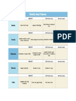 Planning the Weekly Schedule