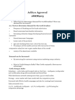 Aditya Agrawal 18RM903: 1. What Factors Determine Demand For Toothbrushes? How Can Demand Be Increased?