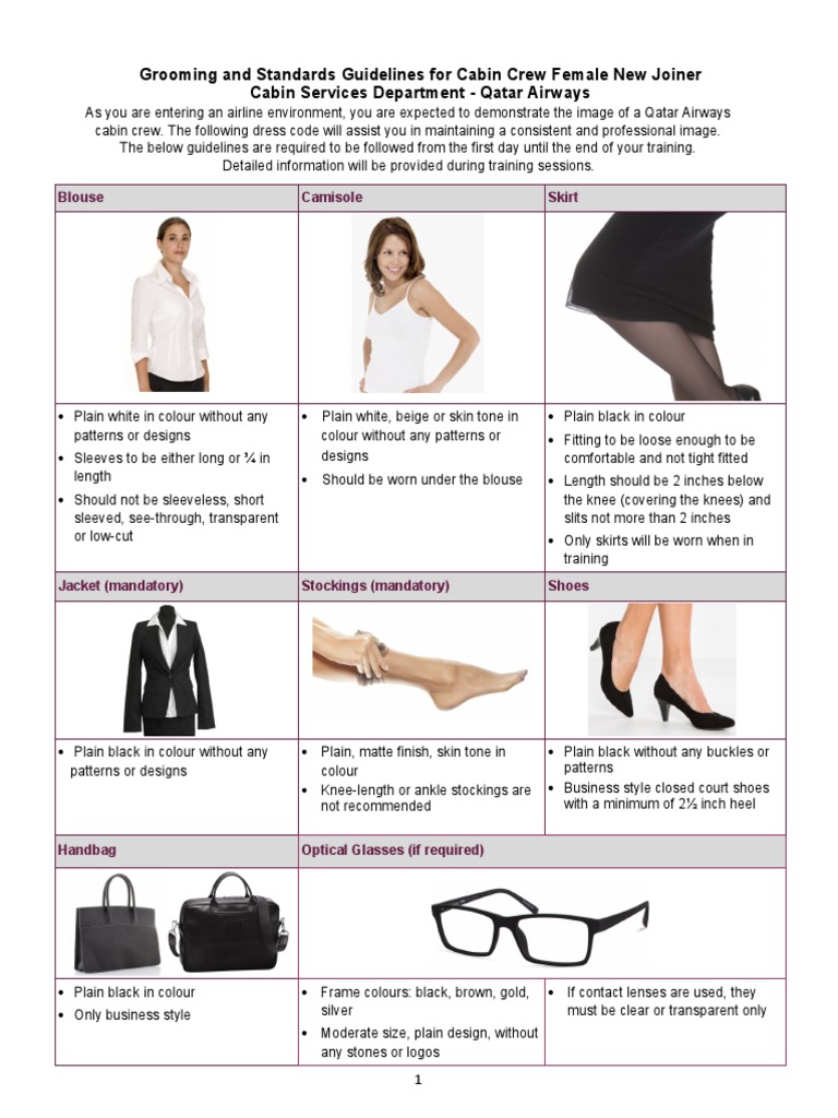 Qatar Airways Grooming Standarts Human Appearance Fashion