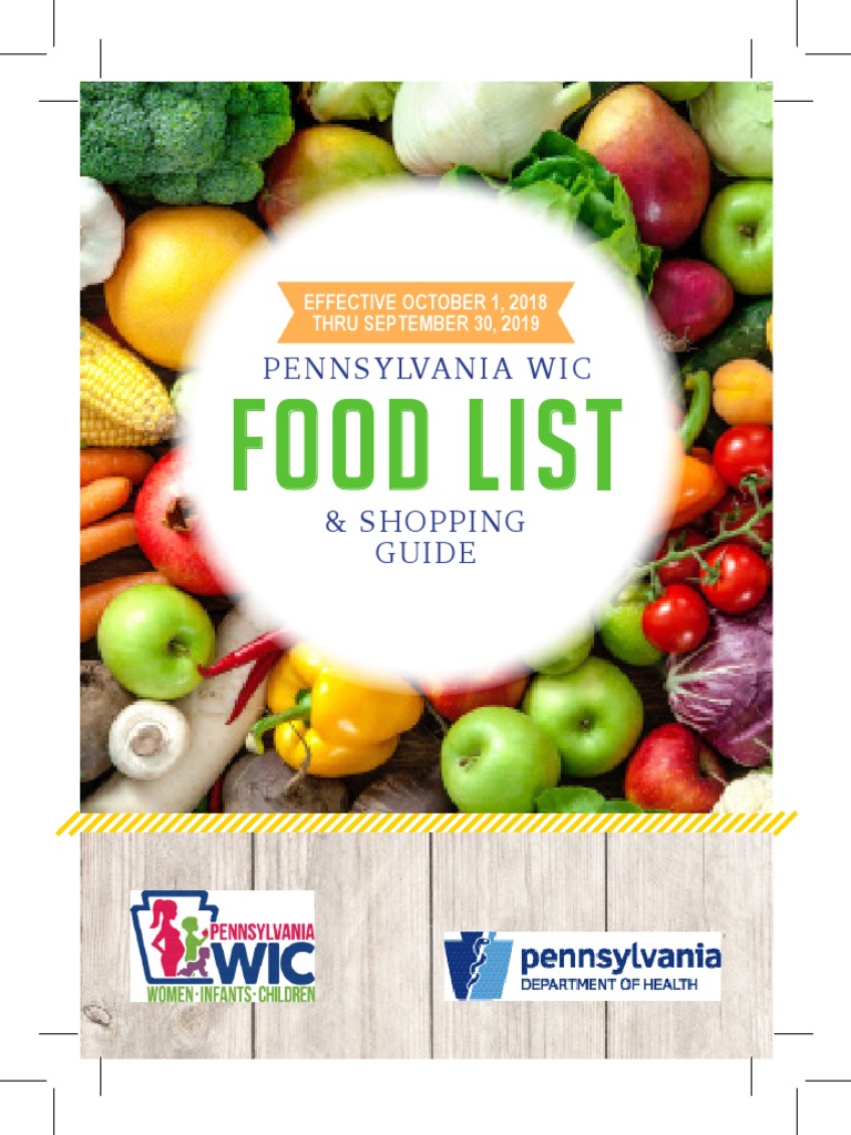 Food List Pennsylvania Wic PDF Wic Juice