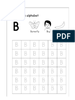 English Worksheet - Alphabet Tracing - Capital Letter B - MegaWorkbook