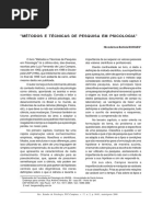 Metodos e Tecnicas de Pesquisa Em Psicologia