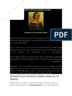 Biografía Corta de Manuelita Sáenz