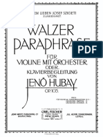 Hubay - Walzer Paraphrase, Op.105 Piano & Violin