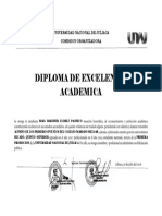 Diploma de Excelencia Maig Harthur Florez Pacheco