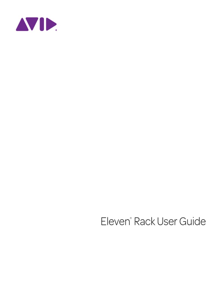 Eleven Rack User Guide v90x 71670 PDF PDF Sound Recording Sound