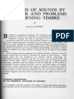 Synthesis of Sounds by Computer and Problems Concerning Timbre, Jean-Claude Risset PDF