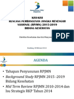 Kisi-Kisi Rencana Pembangunan Jangka Menengah NASIONAL (RPJMN) 2015-2019 Bidang Kesehatan