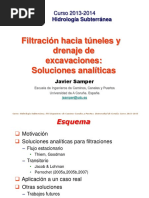 16 - Diciembre - 2013 - Hidrologia Subterrranea - ICCP - Flujo Hacia Tuneles - Soluciones - Presentacion en Clase PDF