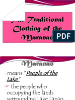 Traditional Clothing and Dances of the Maranao People