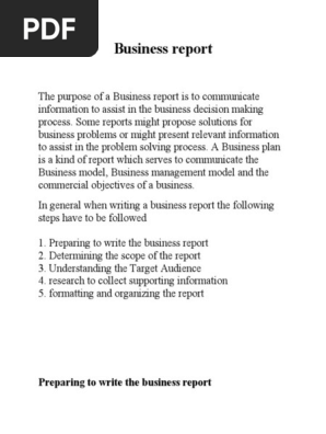 Business Report