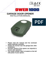 Garage Door Opener Installation Manual