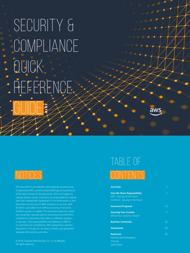Security & Compliance Quick Reference Guide | PDF | Information ...