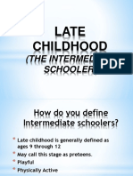 Late Childhood Development Stages