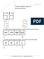 Topic: Visual::Worksheet Number:10: 1 - Find The Missing Part From The Options Given Below