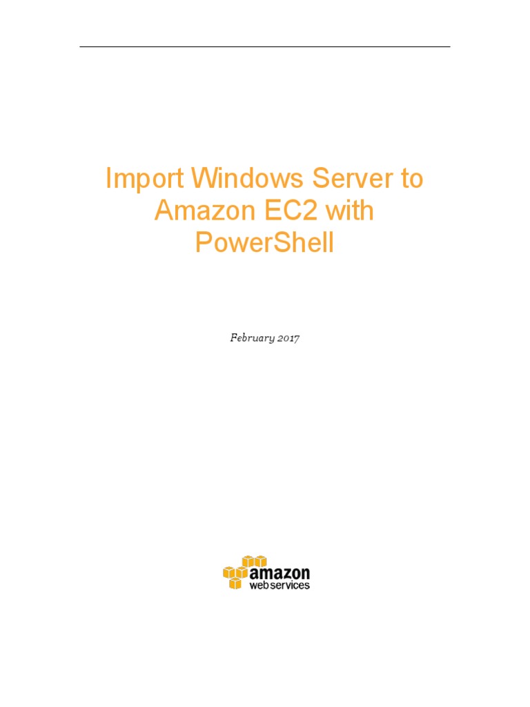 Import Windows Server To Amazon Ec2 | PDF | Amazon Web Services ...