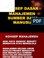 Konsep Dasar Manajemen Sumber Daya Manusia