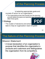 The Nature of The Planning Process
