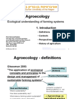 Agroecology: Ecological Understanding of Farming Systems