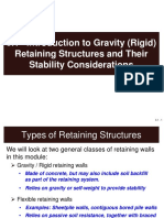 3.1 Introduction To Gravity (Rigid) Retaining Structures and Their Stability Considerations