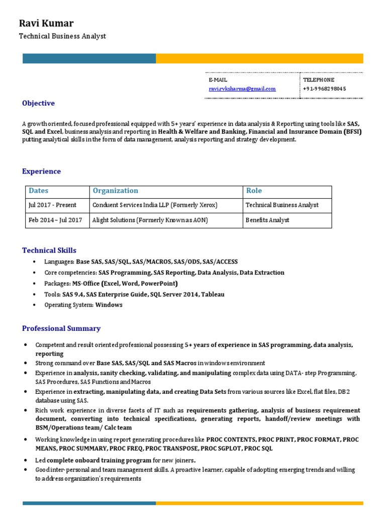 Glassdoor Resume Resume Ravi PDF Sas (Software) Data Analysis