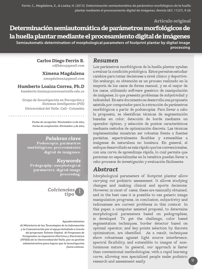 Podometria PDF | PDF | Segmentación de imagen | Rotación