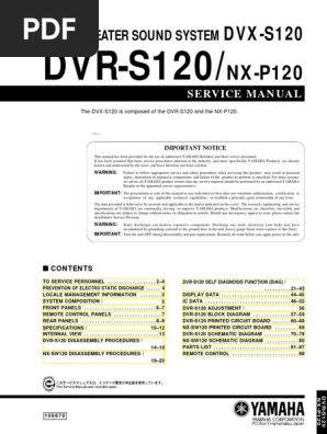 Yamaha Dvr S1 Dvd Receiver Pdf Solder Soldering