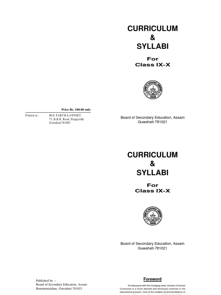 Syllabus Curriculum