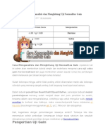 Cara Menganalisis Dan Menghitung Uji Normalitas Gain