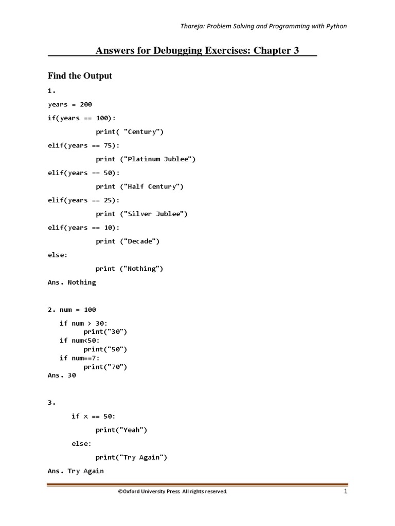 Python Debugging Exercises