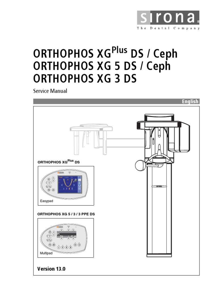 Sirona Orthophos XG Dental X-Ray - Service Manual (1) | Vacuum Tube